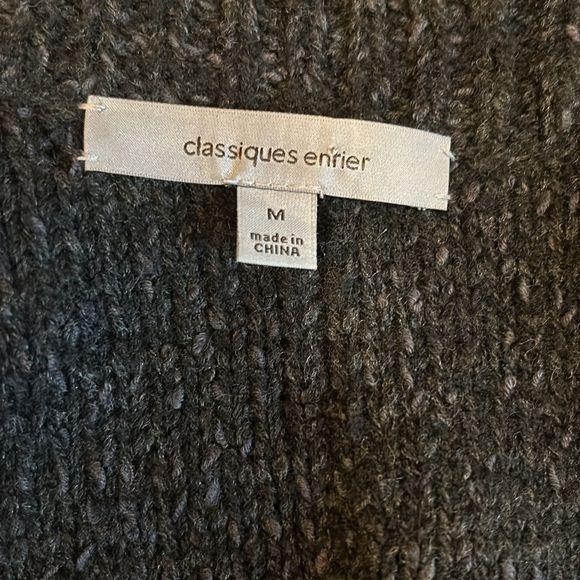 Classiques Entier Charcoal Sleeveless Tie Front Cardigan Women’s Medium - Picture 6 of 8